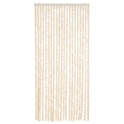 Insektsgardin beige och vit 90x220 cm chenille