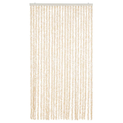 Insektsgardin beige och vit 100x200 cm chenille