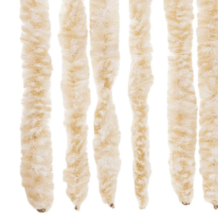 Insektsgardin beige och vit 100x200 cm chenille