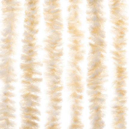 Insektsgardin beige och vit 100x220 cm chenille