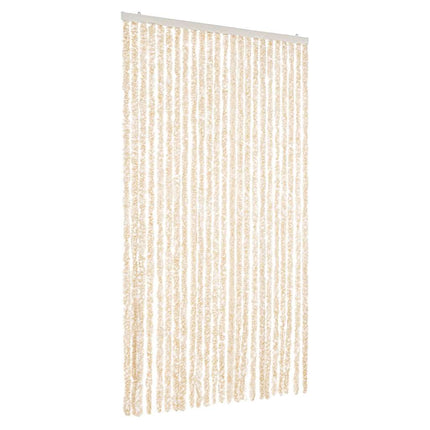 Insektsgardin beige och vit 100x230 cm chenille