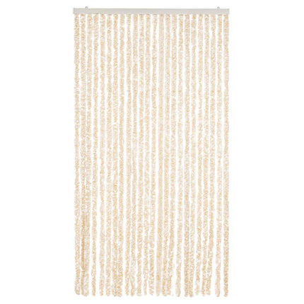 Insektsgardin beige och vit 100x230 cm chenille