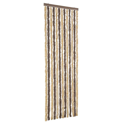 Insektsgardin mörkbrun och beige 56x185 cm chenille