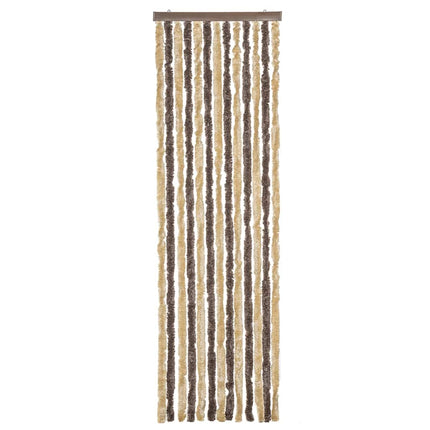 Insektsgardin mörkbrun och beige 56x185 cm chenille