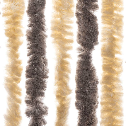 Insektsgardin mörkbrun och beige 100x200 cm chenille