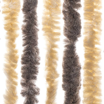 Insektsgardin mörkbrun och beige 100x230 cm chenille
