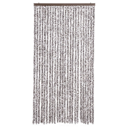 Insektsgardin brun och beige 100x200 cm chenille