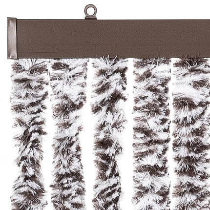 Insektsgardin brun och beige 100x230 cm chenille
