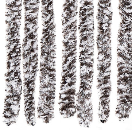 Insektsgardin brun och beige 100x230 cm chenille