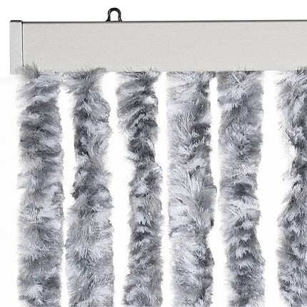 Insektsgardin vit och grå 100x230 cm chenille