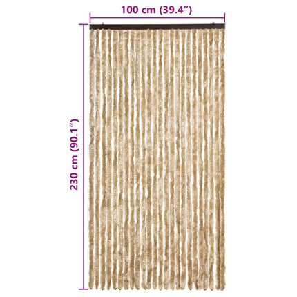 Insektsgardin beige 100x230 cm chenille