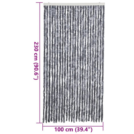 Insektsgardin silver 100x230 cm chenille