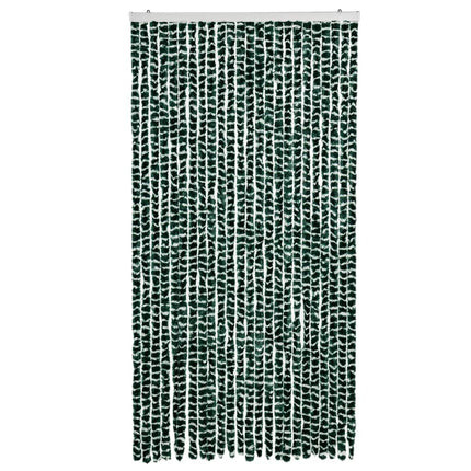 Insektsgardin grön och vit 100x230 cm chenille