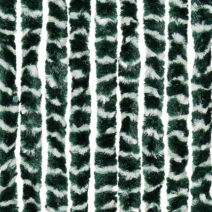 Insektsgardin grön och vit 100x230 cm chenille