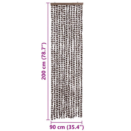 Insektsgardin beige och brun 56x200 cm chenille