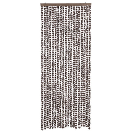 Insektsgardin brun och vit 56x200 cm chenille