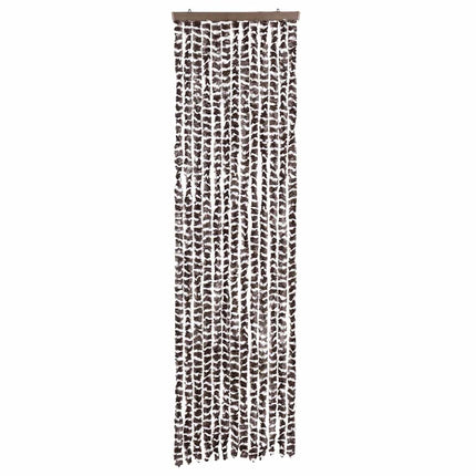 Insektsgardin brun och vit 56x200 cm chenille