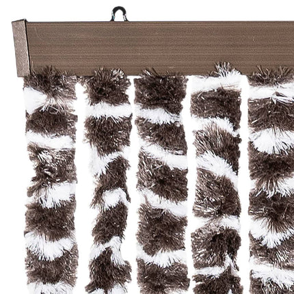 Insektsgardin brun och vit 56x200 cm chenille