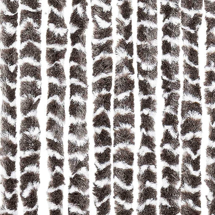 Insektsgardin brun och vit 56x200 cm chenille