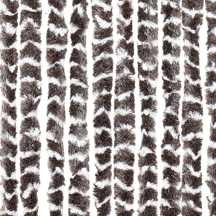Insektsgardin brun och vit 56x200 cm chenille