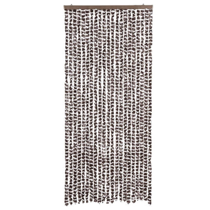 Insektsgardin brun och vit 90x200 cm chenille