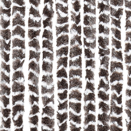 Insektsgardin brun och vit 90x200 cm chenille