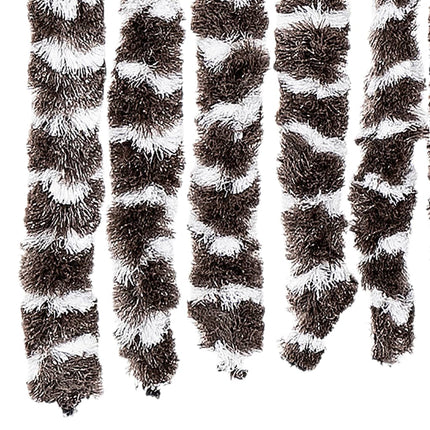 Insektsgardin brun och vit 100x200 cm chenille