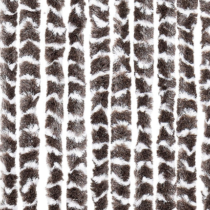 Insektsgardin brun och vit 100x230 cm chenille
