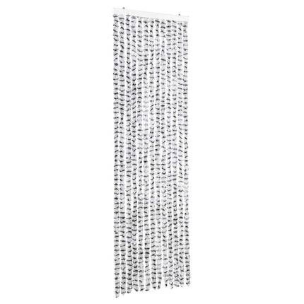 Insektsgardin ljusgrå och mörkgrå 56x200 cm chenille
