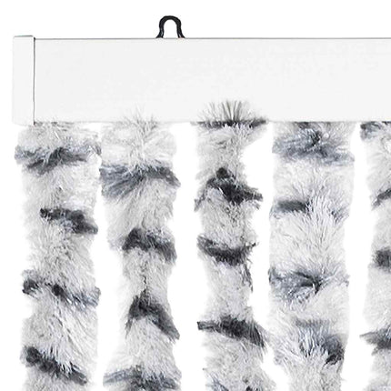 Insektsgardin ljusgrå och mörkgrå 56x200 cm chenille