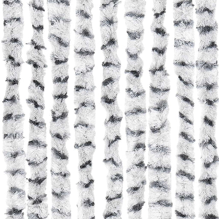 Insektsgardin ljusgrå och mörkgrå 56x200 cm chenille
