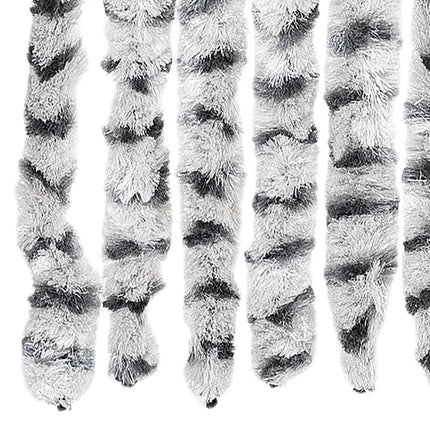 Insektsgardin ljusgrå och mörkgrå 90x200 cm chenille