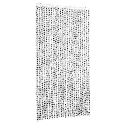 Insektsgardin ljusgrå och mörkgrå 100x230 cm chenille