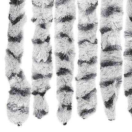 Insektsgardin ljusgrå och mörkgrå 100x230 cm chenille