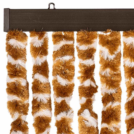 Insektsgardin ockra och vit 90x200 cm chenille