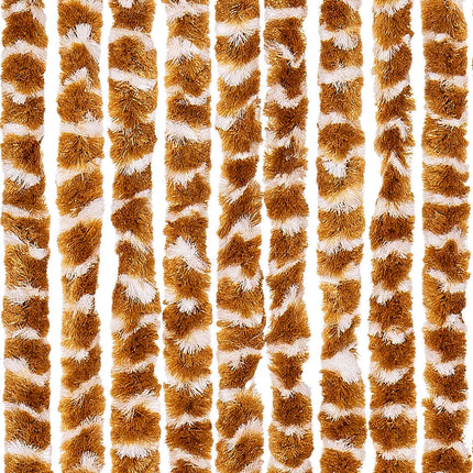Insektsgardin ockra och vit 90x200 cm chenille