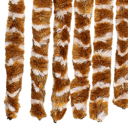 Insektsgardin ockra och vit 100x200 cm chenille