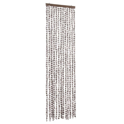Insektsgardin taupe och vit 56x200 cm chenille