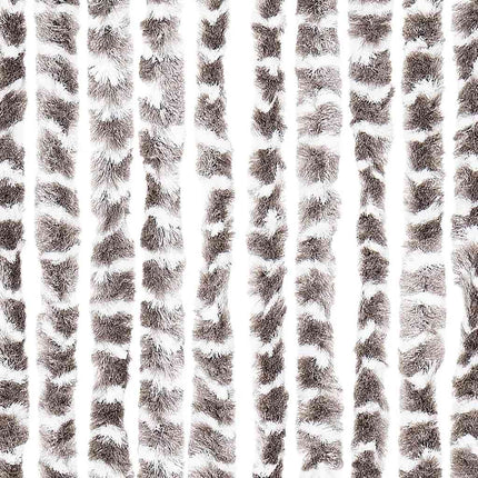 Insektsgardin taupe och vit 56x200 cm chenille