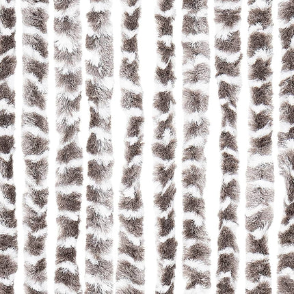 Insektsgardin taupe och vit 90x200 cm chenille