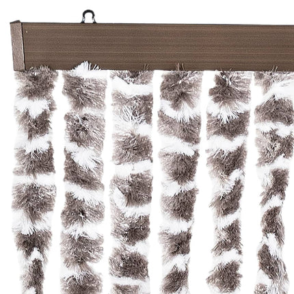 Insektsgardin taupe och vit 100x200 cm chenille