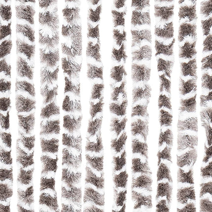 Insektsgardin taupe och vit 100x200 cm chenille