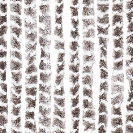 Insektsgardin taupe och vit 100x230 cm chenille
