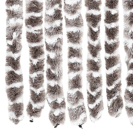 Insektsgardin taupe och vit 100x230 cm chenille