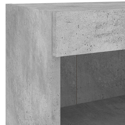 Väggmonterade TV-skåp 4 delar med LEDs betonggrå