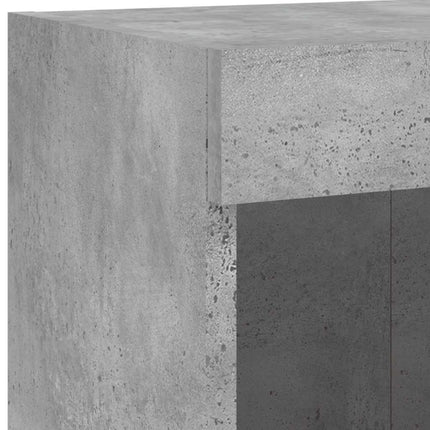 Tv-bänk 5 delar LED betonggrå konstruerat trä