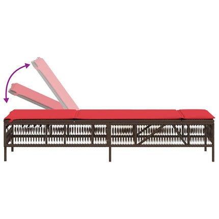 Solstolar 2 st med bord brun konstrotting