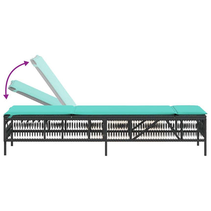 Solstolar 2 st med bord svart konstrotting