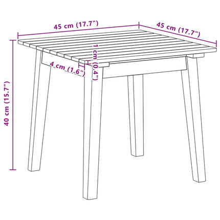 Sidobord Brun 45 x 45 x 40 cm Massivt Akaciaträ