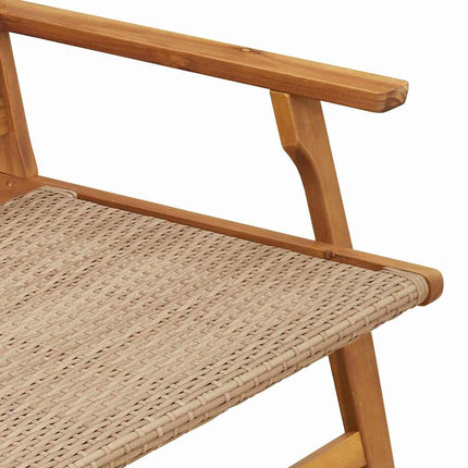 Trädgårdsmöbler 2 pcs Beige 67 x 78 x 73 cm Massivt Akaciaträ